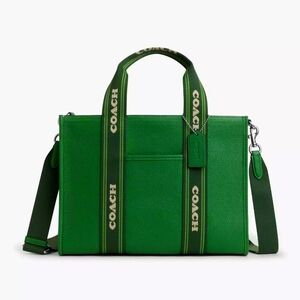 New! 🍀 🍀 Coach Vibrant Green Smith Tote 💚 SV/Kelly 🍀🍀🍀🍀🍀